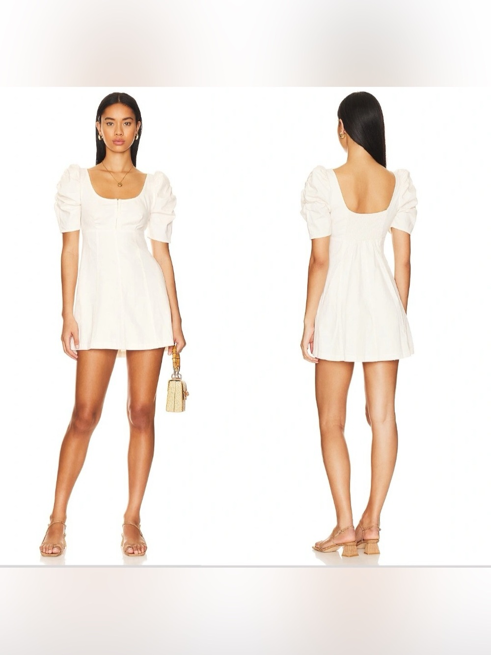 FREE PEOPLE Cotton Cheyenne Denim Mini Dress Size XS - Picture 2 of 12